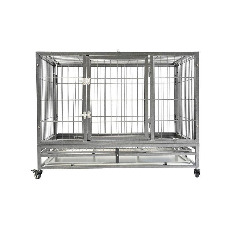 DH120-2 Heavy Duty Metal Dog Cage Pet Crate With Abs Tray