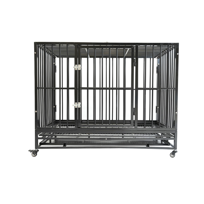 DH121-1 2 Door Heavy Duty Metal Kennel Dog Cage