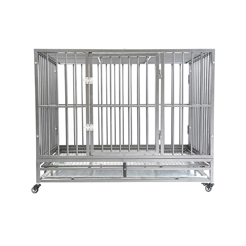 DH121-3 Heavy Duty Metal Pet Cage 2 Doors With ABS Tray