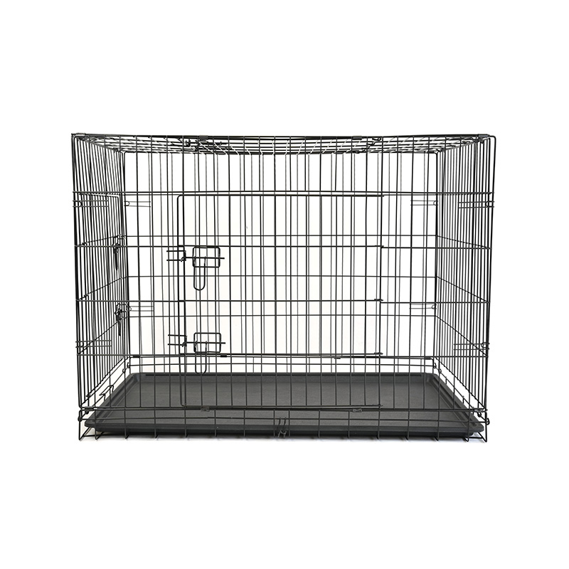 DH016-4 2 Door Iron Tray Metal Pet Cage Dog Crate