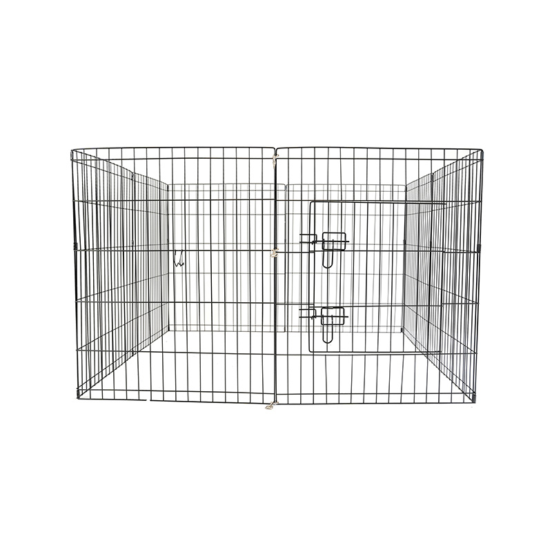 DH051-2 8 Panels Metal Pet Playpen Folding Crate