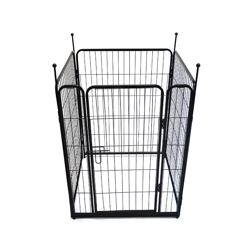 4 Panel Square Folding Portable Metal Pet Exercise Fence With Gate